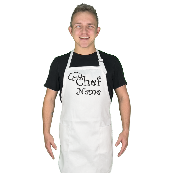 Personalized Apron Embroidered Chef Any Name Design Add a Name, premium quality apron with embroidery, great gift personalized apron