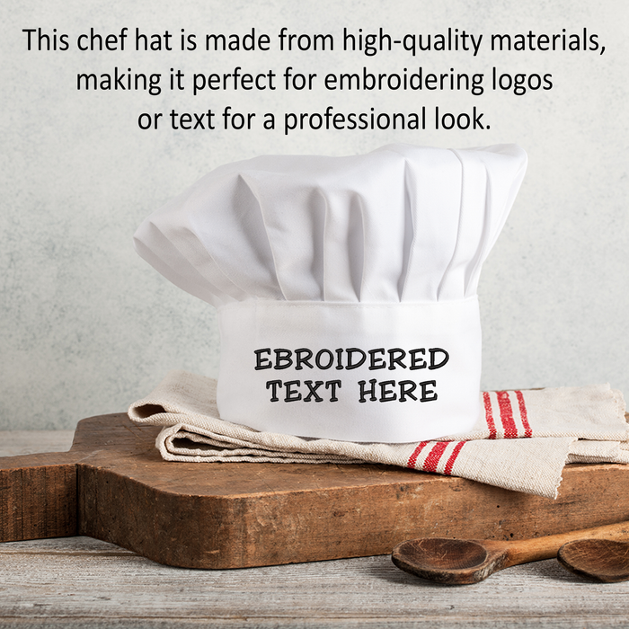 Personalized embroidered Chef Hat Custom Name
